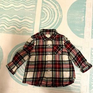 Plaid baby button up